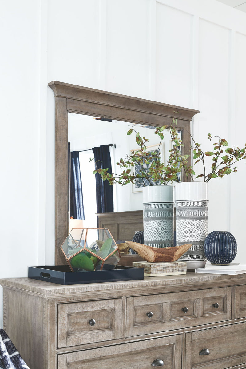 Paxton Place - Wood Landscape Mirror - Dove Tail Gray