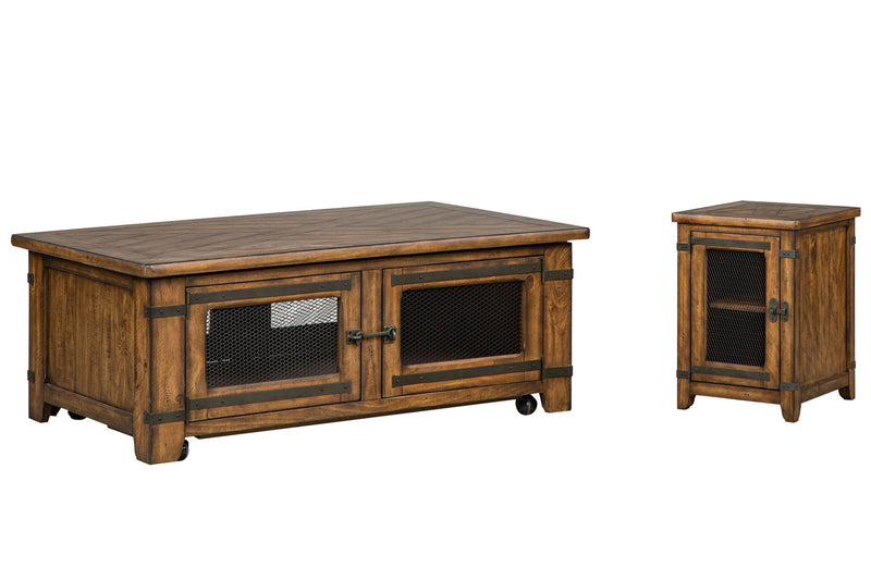 Chesterfield - Lift Top Storage Caster Cocktail Table Set