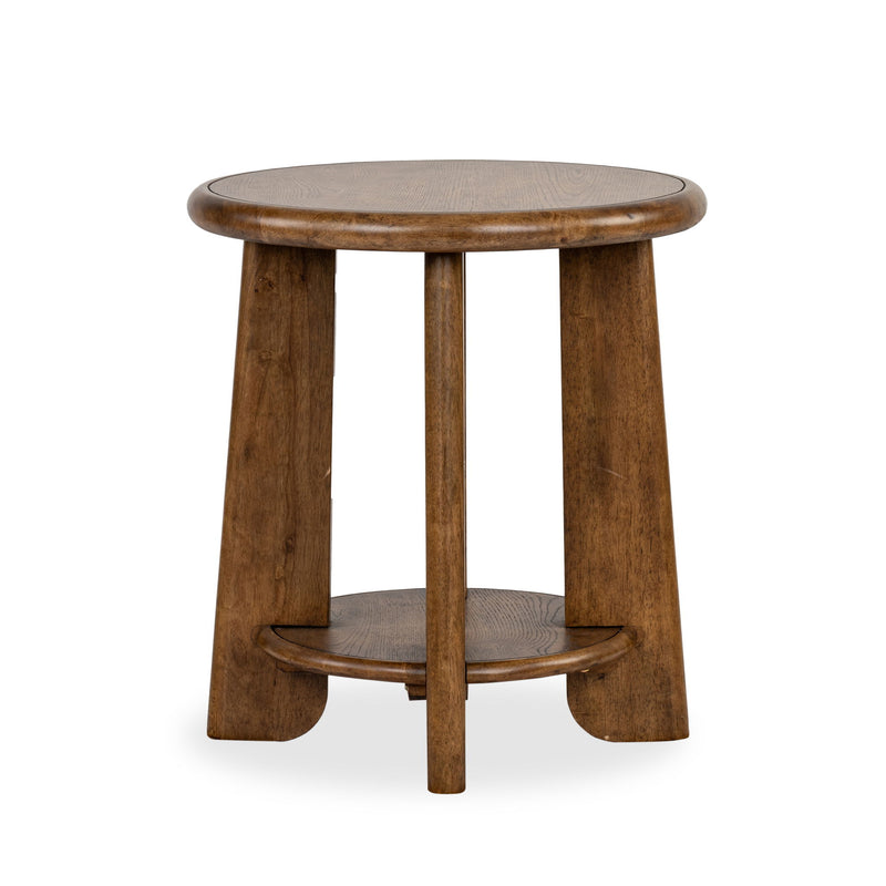 Tanner - Round End Table - Tawny Brown