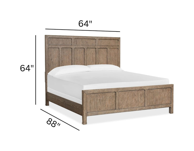 Claremont - Queen Panel Bed - Smokey Taupe