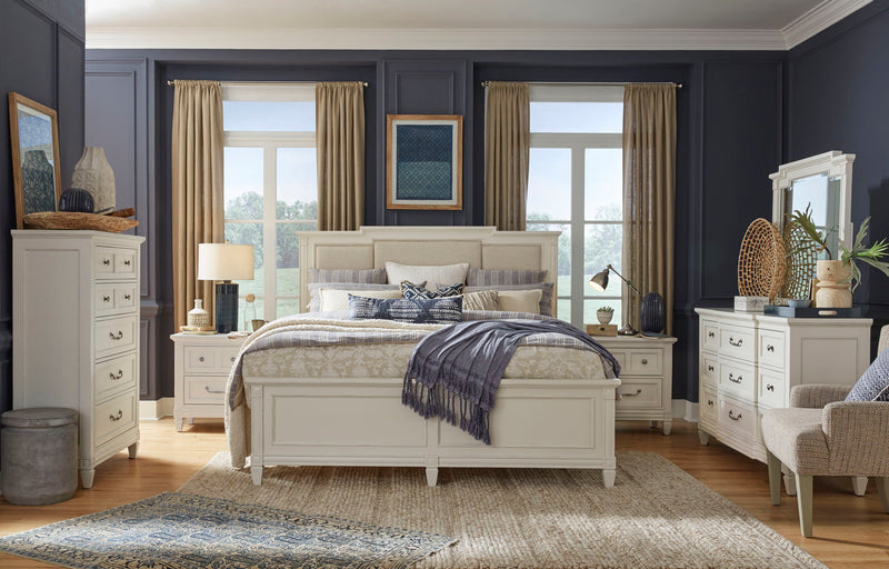 Willowbrook - Landscape Mirror - Egg Shell White With Slight Rub Through