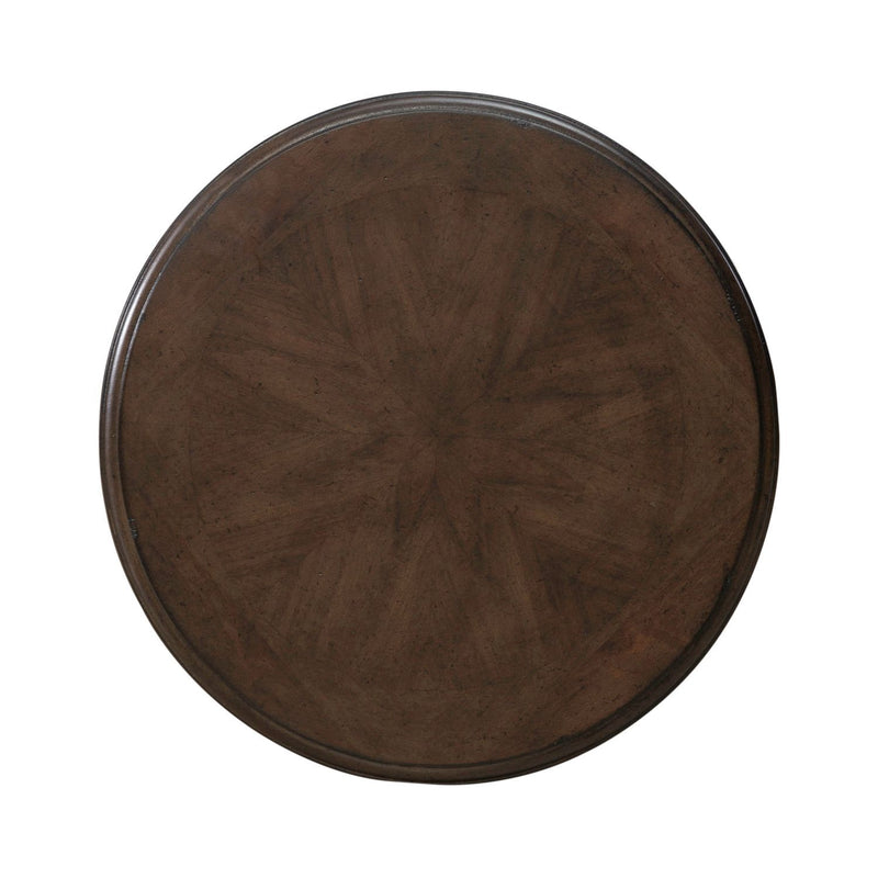 Arden Road - Round Chairside Table - Satin Cherry