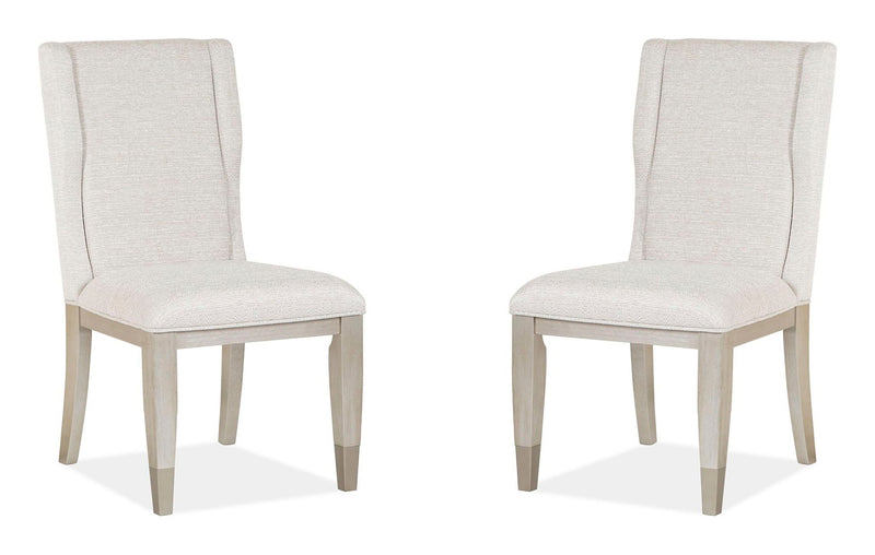 Lenox - Upholstered Host Side Chair (Set of 2) - Warm Silver