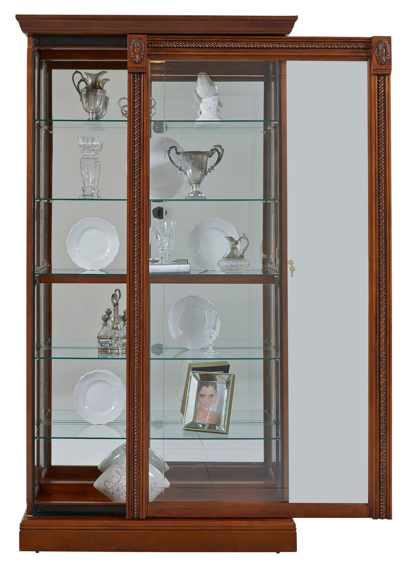 Curios - Lighted Sliding Door 5 Shelf Curio Cabinet