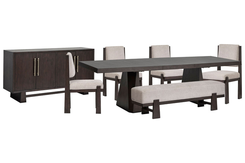 Tauren - 7 Piece Extendable Double Pedestal Dining Table Set