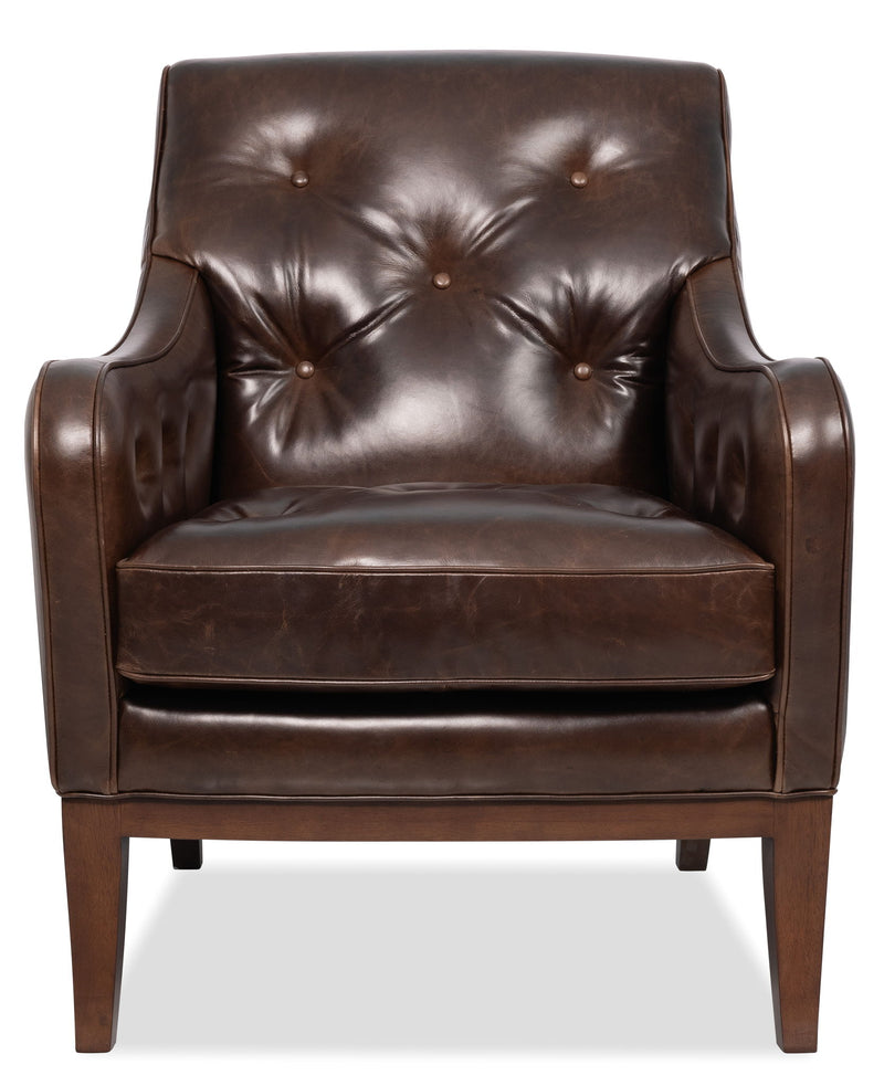 CC - Belvedere Tufted Lounge Chair - Dark Brown