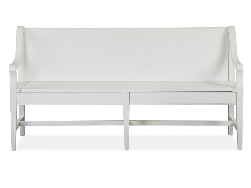 Heron Cove - Bench With Back - Chalk White