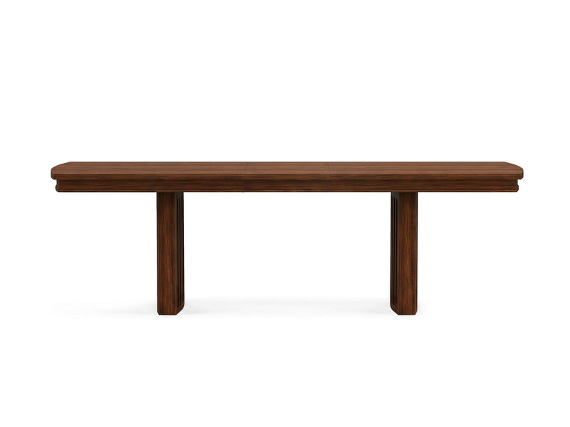 Reena - Extendable Trestle Dining Table - Rich Brown