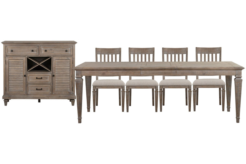Lancaster - 6 Piece Extendable Rectangular Dining Table Set