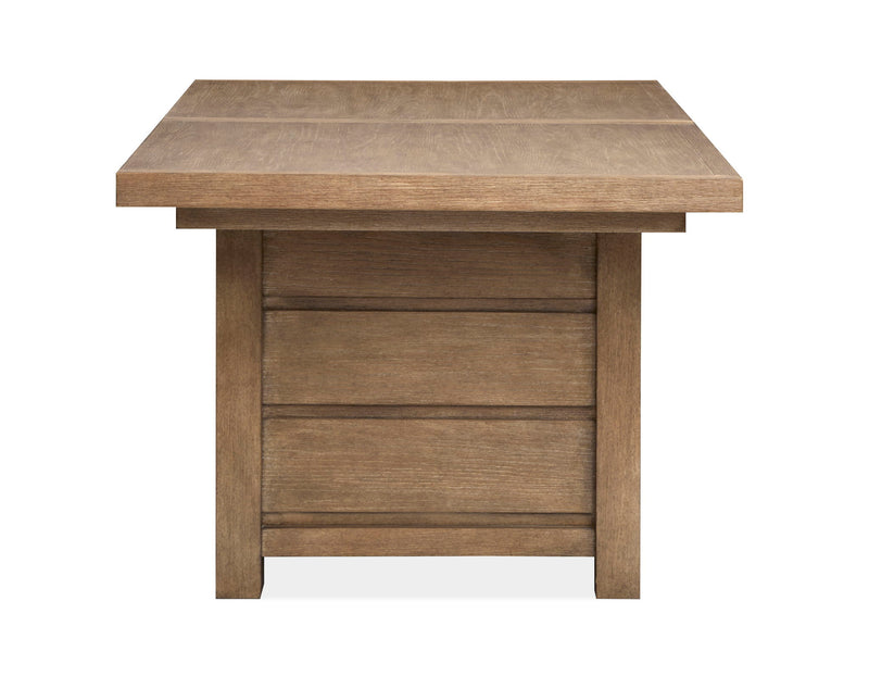 Plum Creek - 4 Piece Extendable Trestle Dining Table Set