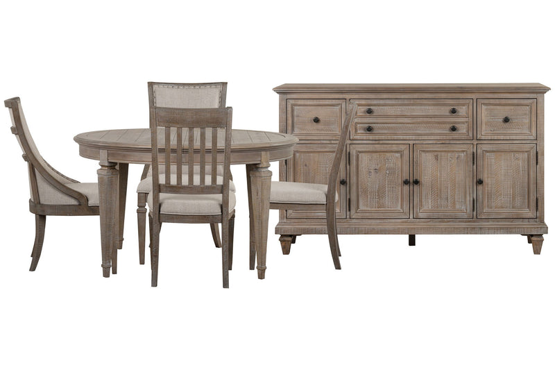 Lancaster - Extendable Round Dining Table Set