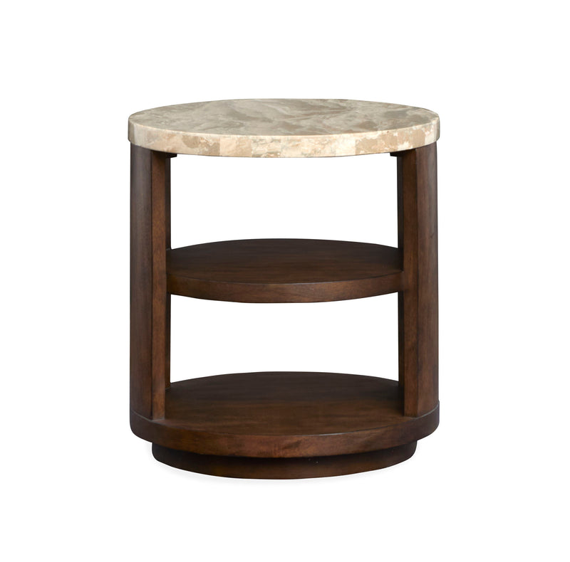 McPherson - Round End Table - Burnt Umber