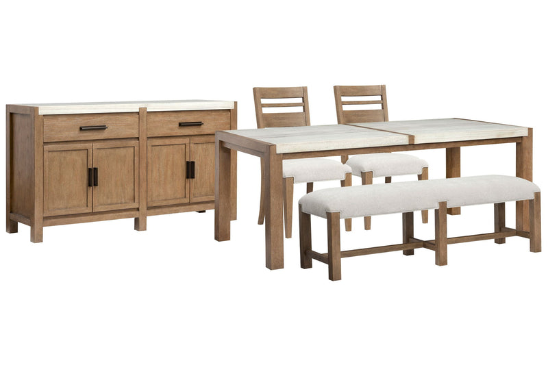 Plum Creek - 5 Piece Rectangular Dining Table Set