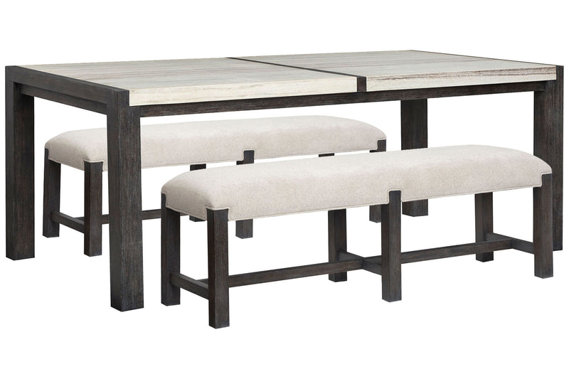 Plum Creek - 3 Piece Rectangular Dining Table Set