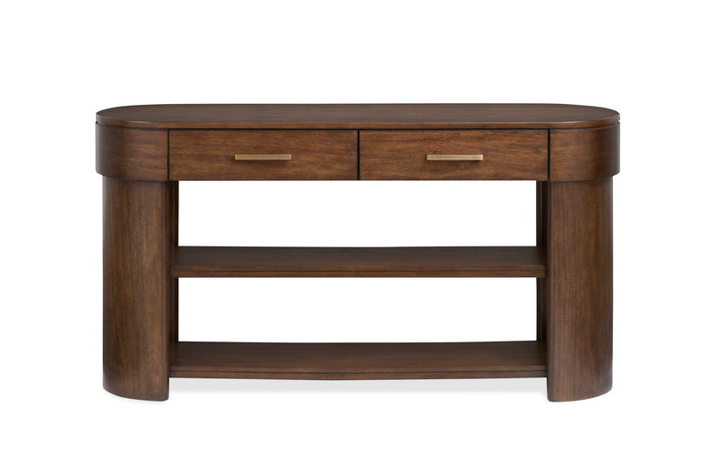 Holloway - Oval Sofa Table - Toasted Almond