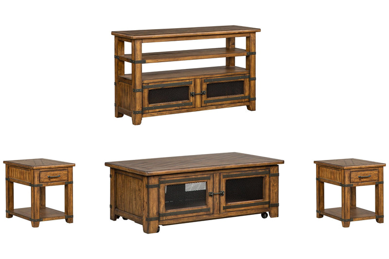 Chesterfield - Lift Top Storage Caster Cocktail Table Set