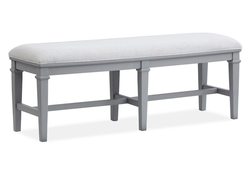 Charleston - Bench With Upholstered Seat - Gray