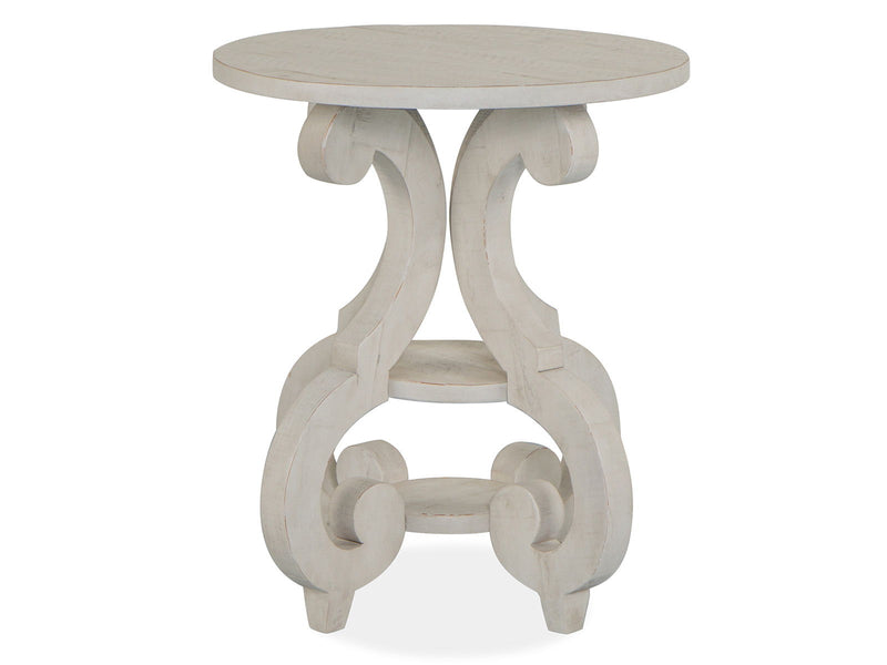 Bronwyn - Round Accent Table - Alabaster