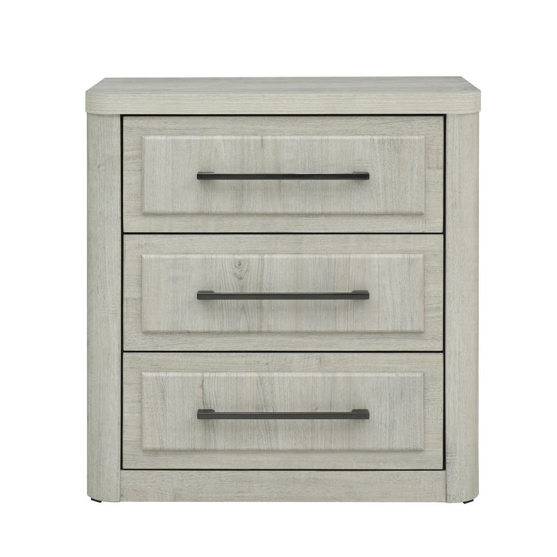 Modern Play - Nightstand With Charging Station - Natural White