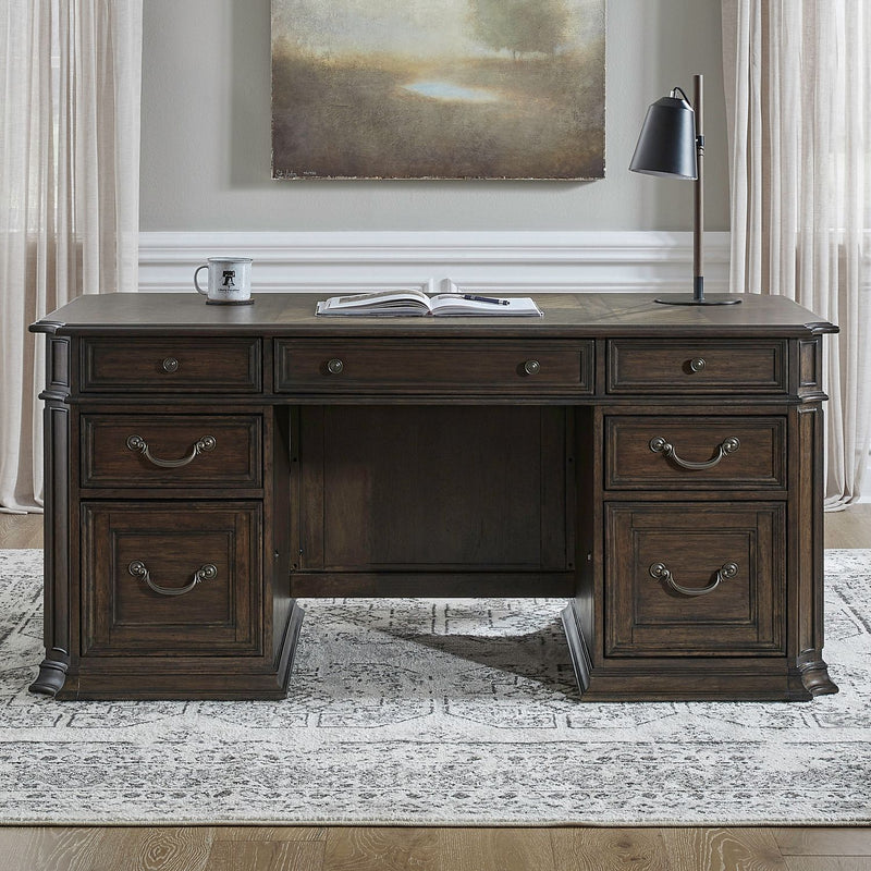Provence Park - Jr Executive Desk - Chateau Brown