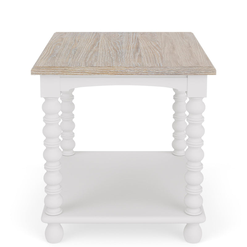 Rosalie - Rectangular Spindle End Table - White