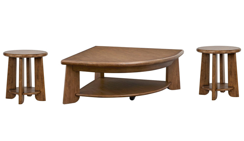 Tanner - Pie Shaped Lift Top Cocktail Table Set