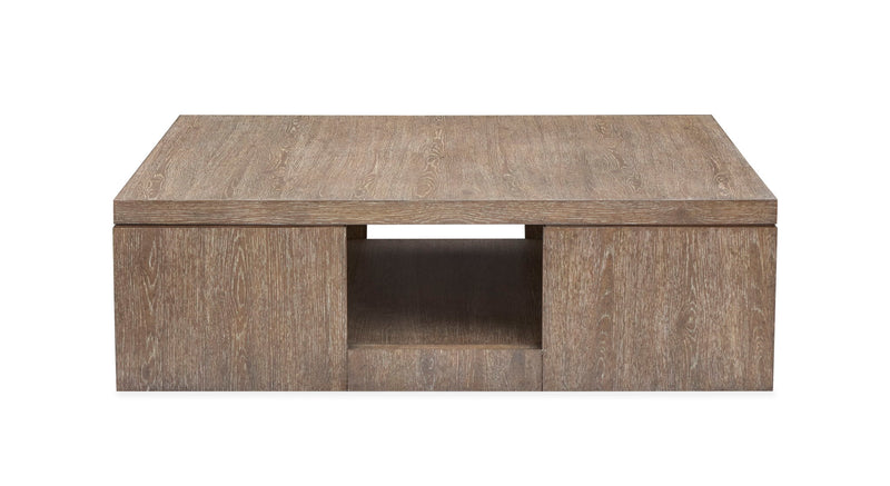 Cypress - Square Cocktail Table With Casters - Spiced Brown