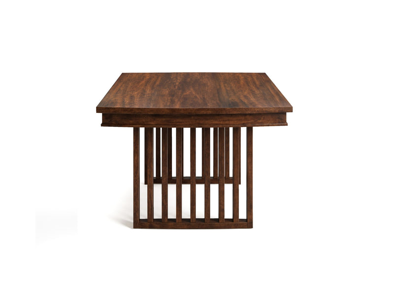 Reena - Extendable Trestle Dining Table - Rich Brown