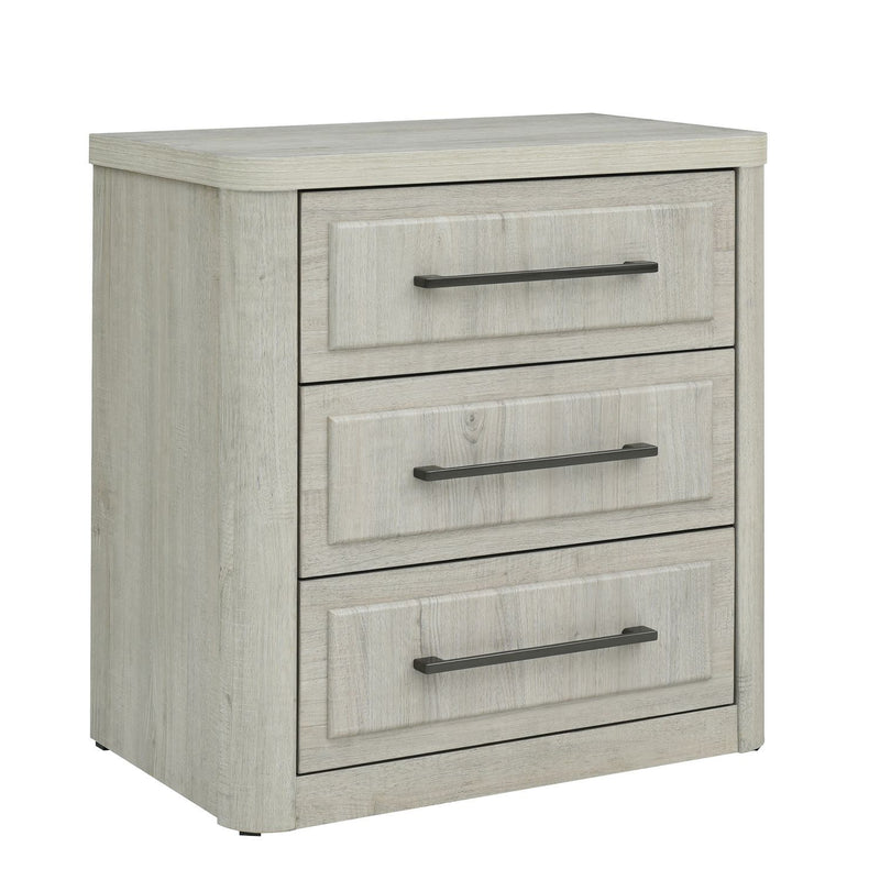 Modern Play - Nightstand With Charging Station - Natural White