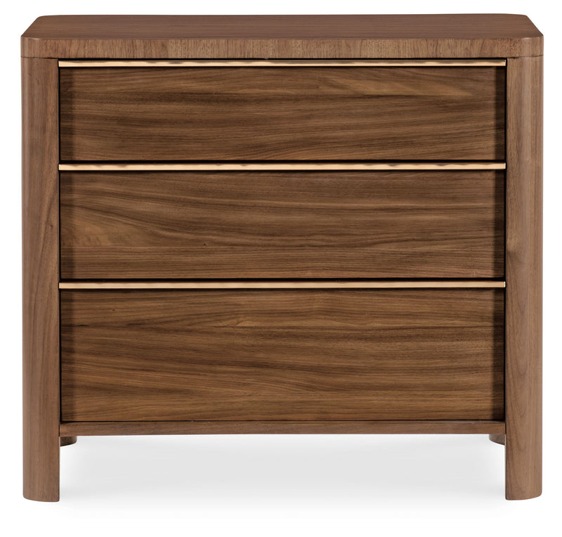 Eleana - Three Drawer Nightstand - Medium Wood