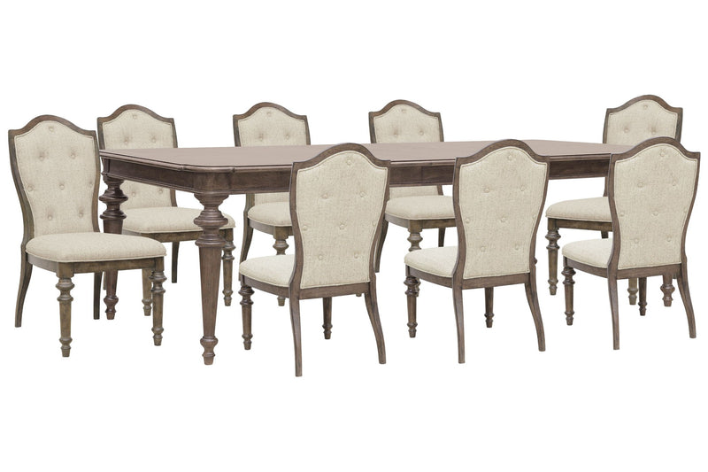Saddle Creek - Extendable Leg Dining Table Set