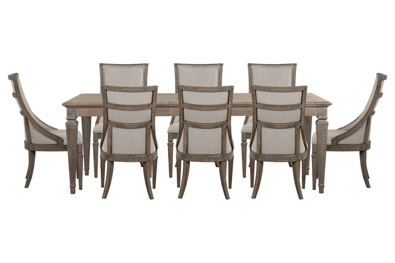 Lancaster - 9 Piece Extendable Rectangular Dining Table Set
