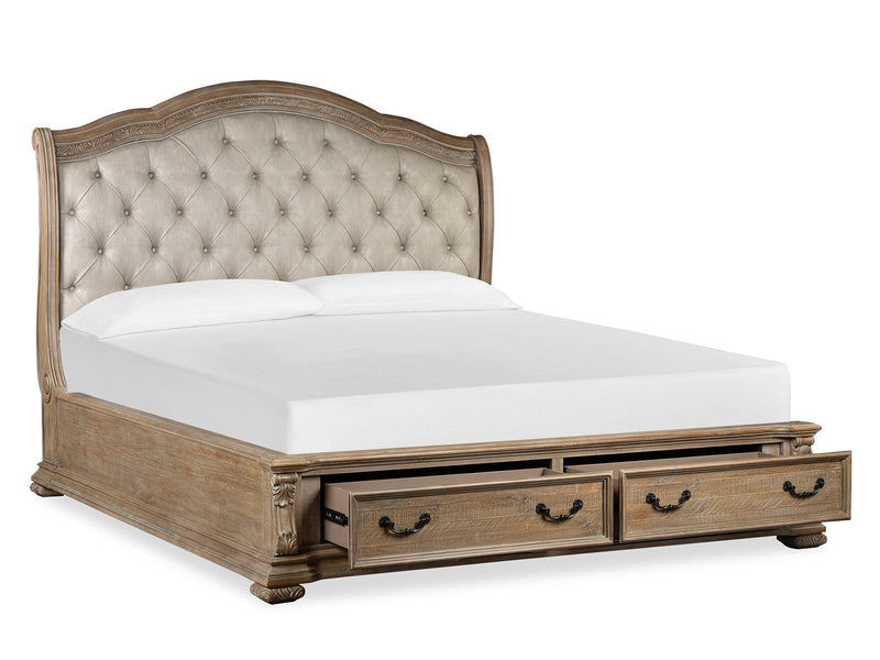 Marisol - Upholstered Sleigh Storage Bed