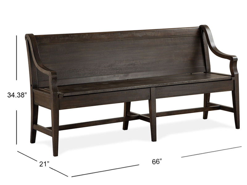 Westley Falls - Bench With Back - Graphite
