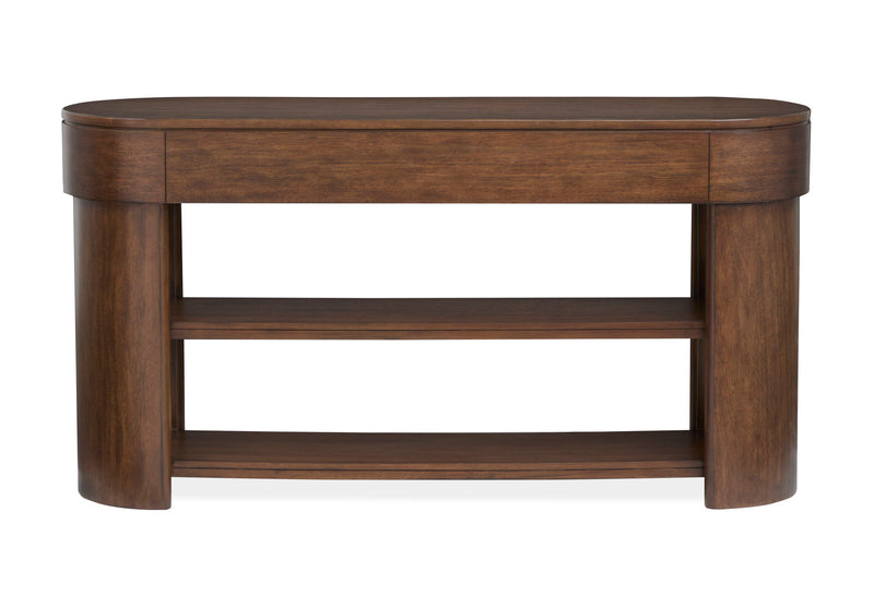Holloway - Oval Sofa Table - Toasted Almond