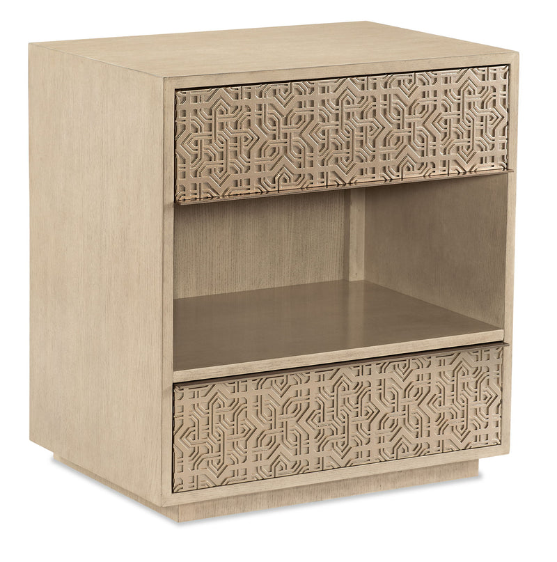 Geometry - Nightstand - Polished Limestone