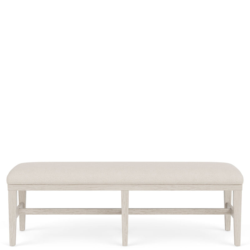 Glenndale - Upholstered Dining Bench - Aged White / Wheat
