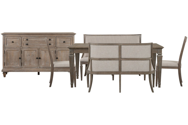 Lancaster - 6 Piece Extendable Rectangular Dining Table Set