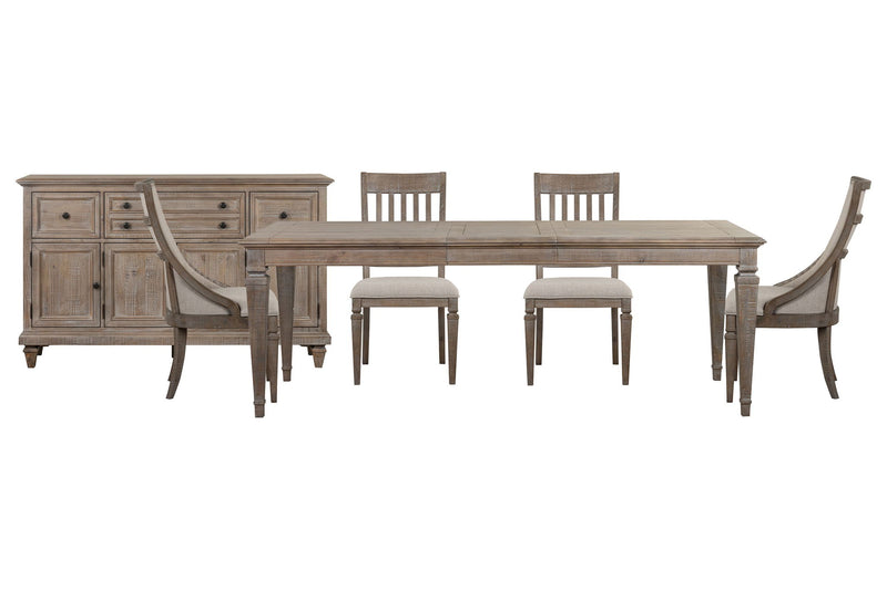 Lancaster - 6 Piece Extendable Rectangular Dining Table Set