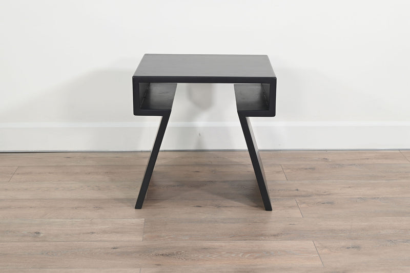 Malibu - Nesting Accent Table Set With Round Wood Stool - Weathered Rum