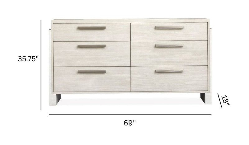 Lorelei - Double Drawer Dresser - Misty Cloud