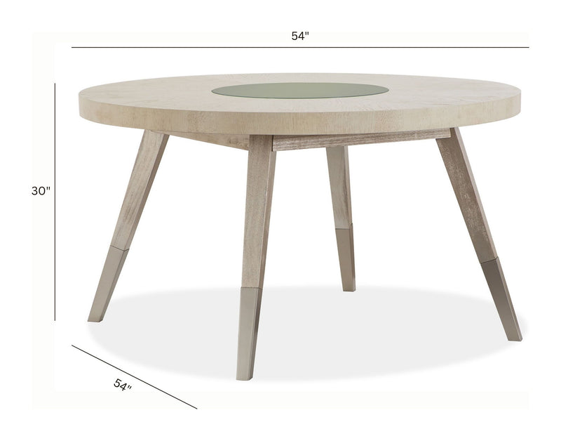 Lenox - Round Dining Table - Warm Silver