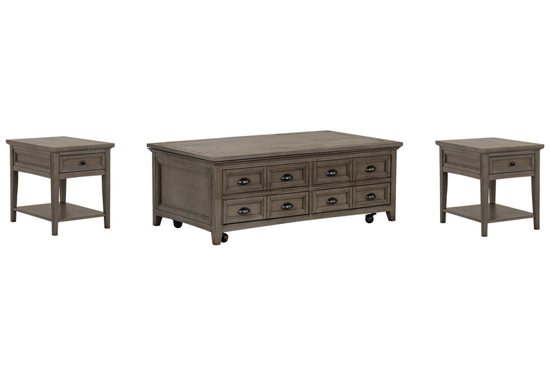 Paxton Place - Lift Top Storage Caster Cocktail Table Set