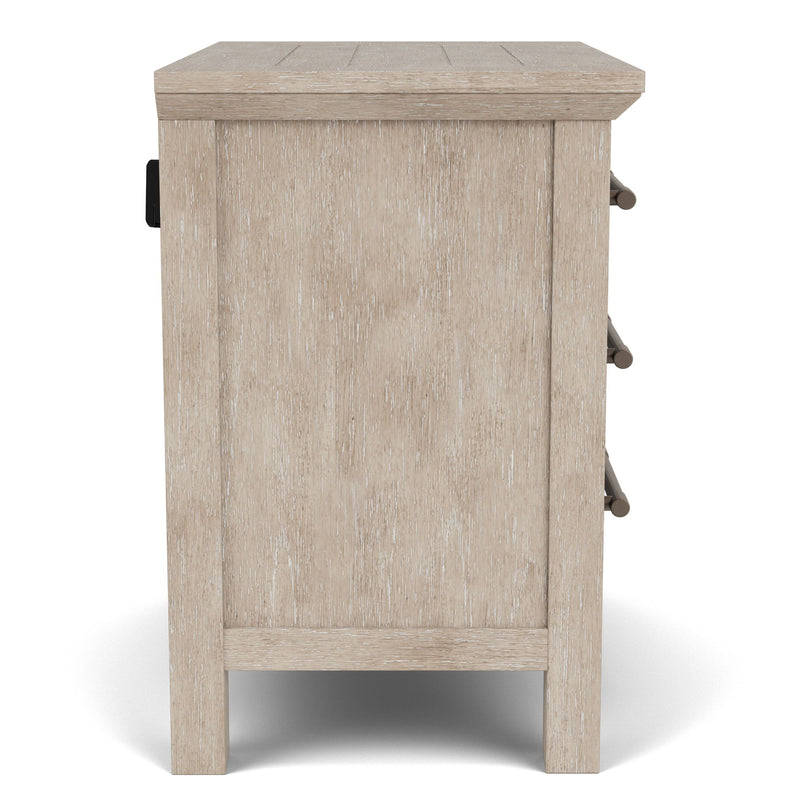 Bennett - Three Drawer Nightstand - Frosted Gray