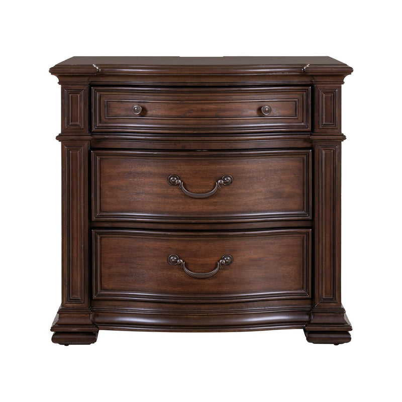 Provence Park - Bedside Chest With Charging Station - Chateau Brown