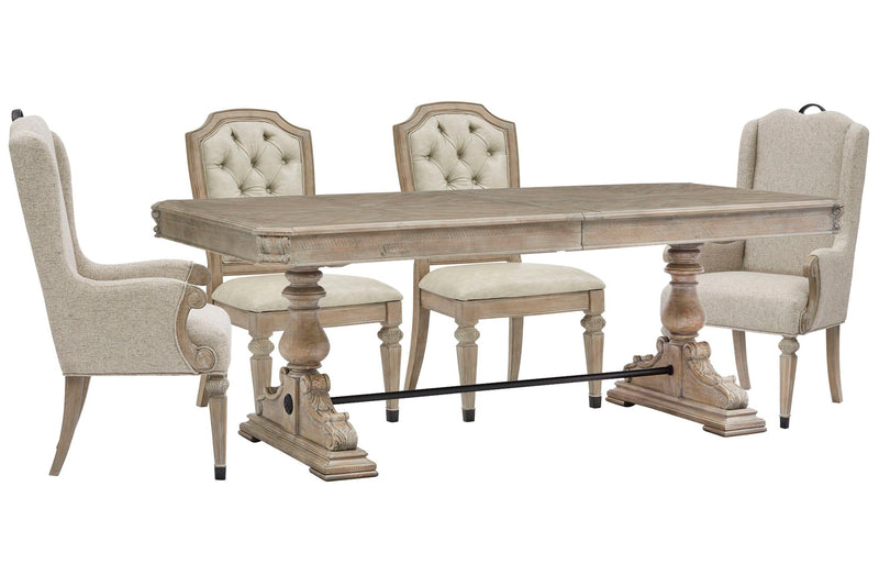 Marisol - Extendable Trestle Dining Table Set