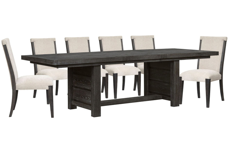 Plum Creek - 7 Piece Extendable Trestle Dining Table Set