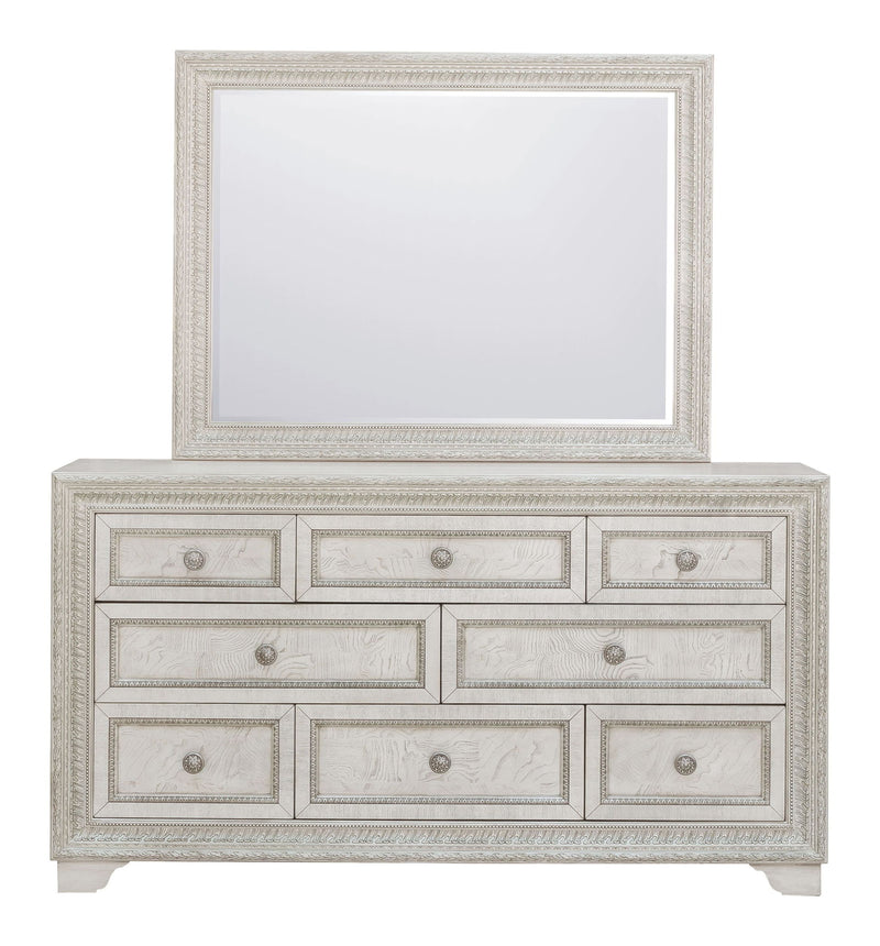 Camila - Dresser and Mirror - Creamy White