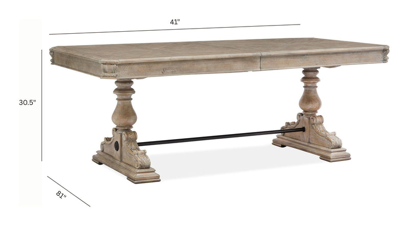 Marisol - Trestle Dining Table - Fawn