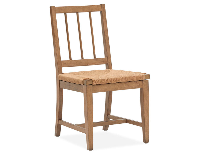 Lindon - Dining Side Chair With Paper Cord Seat (Set of 2) - Light Brown